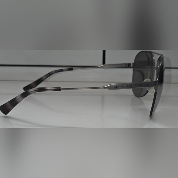 Armani Exchange A|X Mirrored Aviator Sunglasses Silver Frame w/ Case - Picture 7 of 7